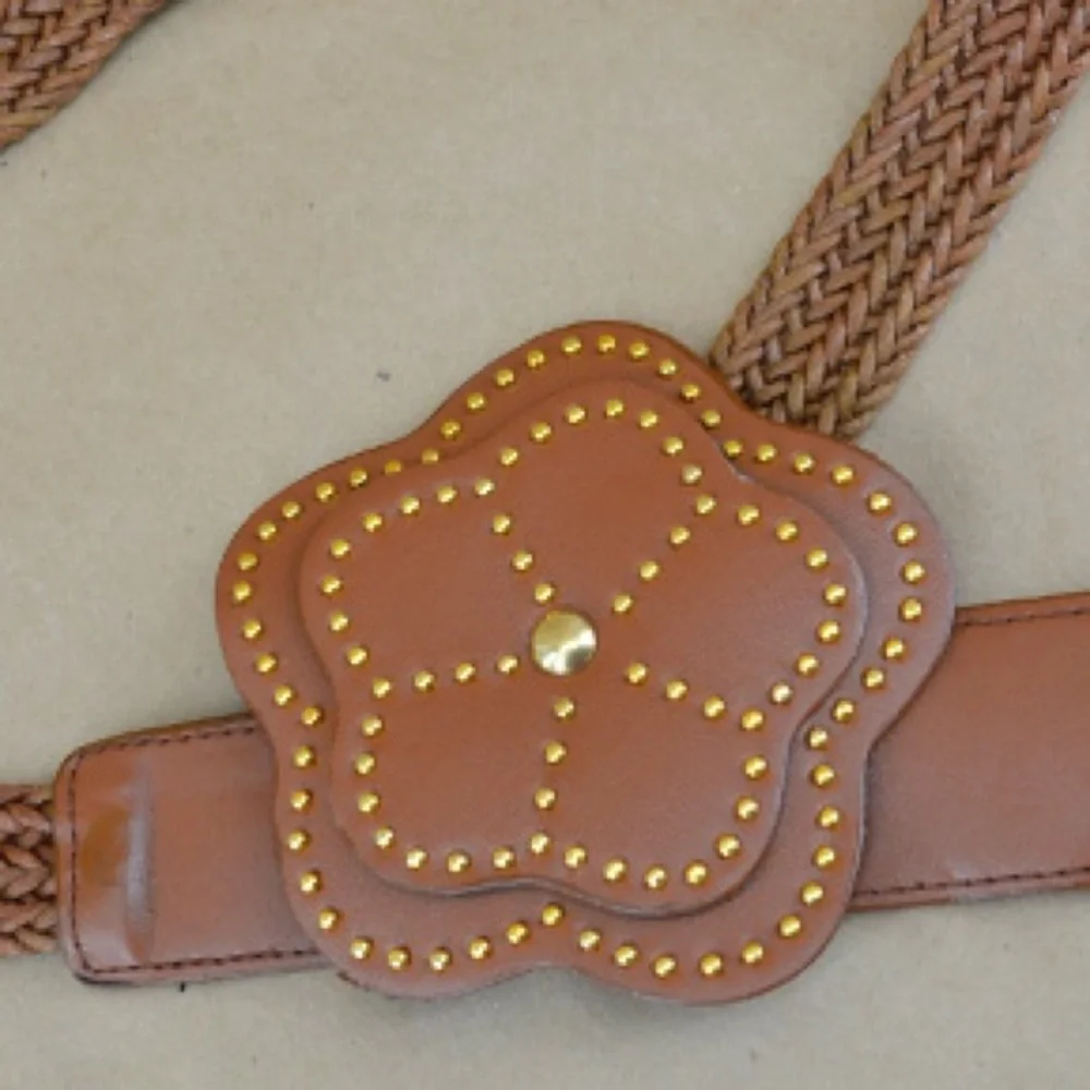 BOHO STUDDED FLOWER BRAIDED BELT 🌸💖🌼